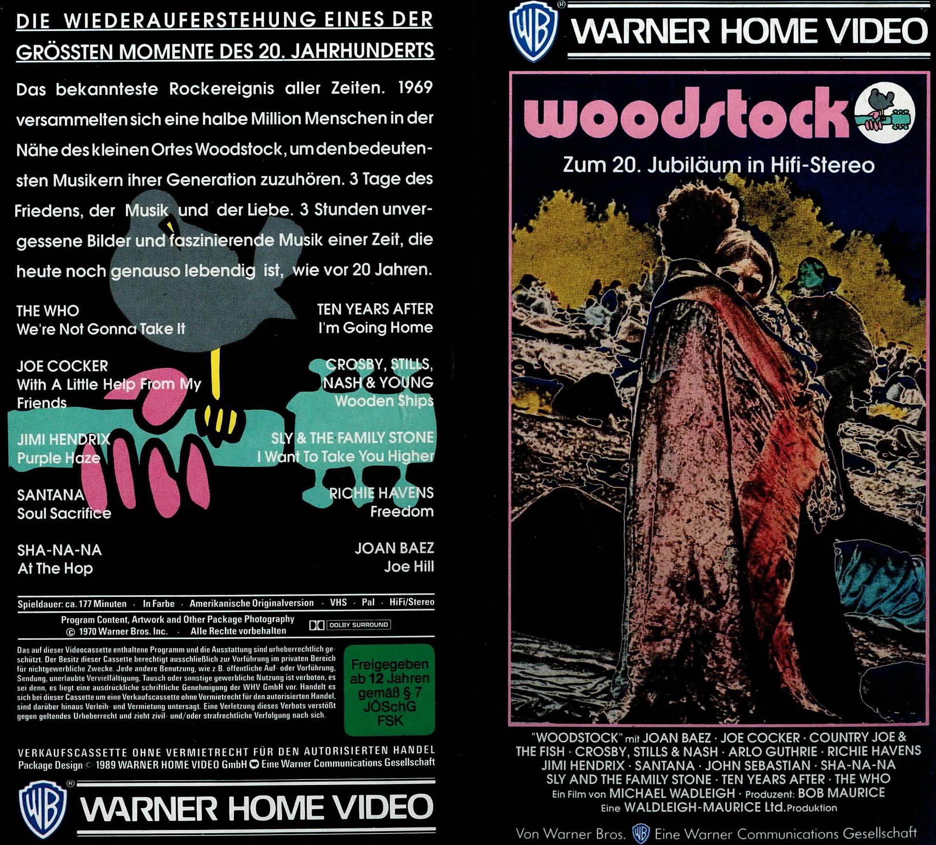 Woodstock - Joan Baez / Joe Cocker / Jimi Hendrix / Santana u. v. a. m.